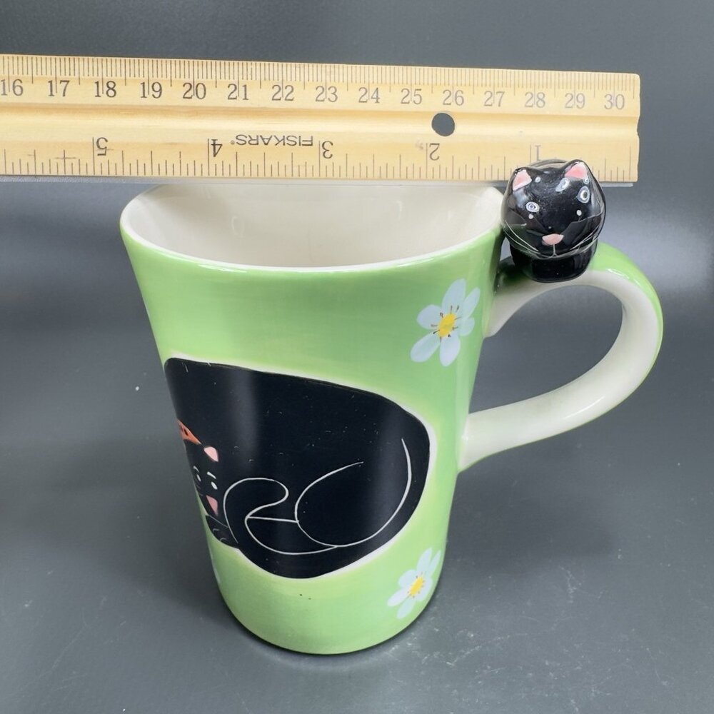 Herman Dodge & Son Homestead Collection Ceramic Kitty Cat Coffee Mug Cup Coaster - Picture 11 of 14